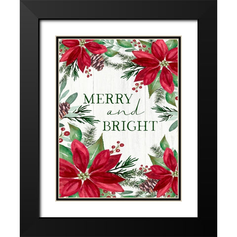 Merry and Bright Black Modern Wood Framed Art Print with Double Matting by Tyndall, Elizabeth