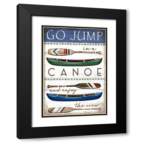 Go Jump in the Lake Black Modern Wood Framed Art Print with Double Matting by Tyndall, Elizabeth