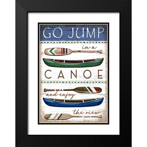 Go Jump in the Lake Black Modern Wood Framed Art Print with Double Matting by Tyndall, Elizabeth