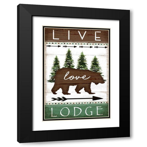 Live, Love, Lodge Black Modern Wood Framed Art Print with Double Matting by Tyndall, Elizabeth