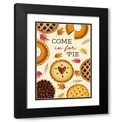 Come in for Pie Black Modern Wood Framed Art Print with Double Matting by Tyndall, Elizabeth