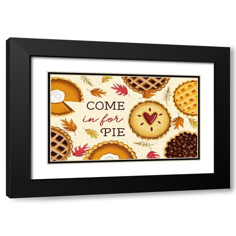 Come in for Pie Black Modern Wood Framed Art Print with Double Matting by Tyndall, Elizabeth