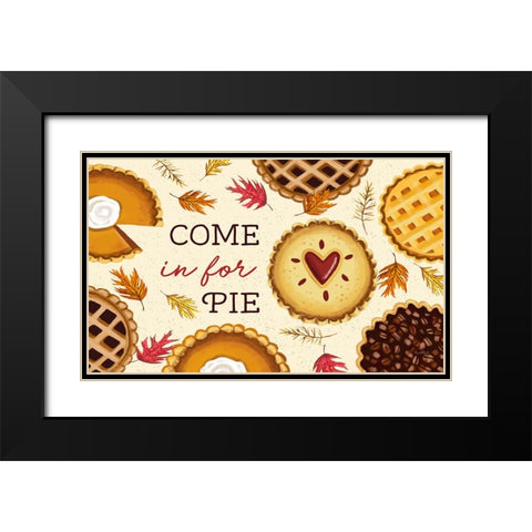 Come in for Pie Black Modern Wood Framed Art Print with Double Matting by Tyndall, Elizabeth