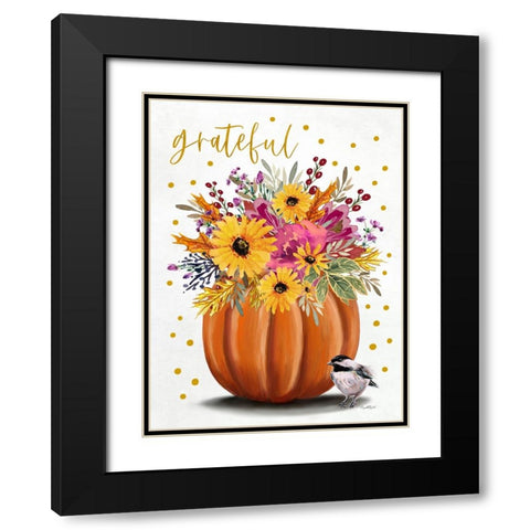 Grateful Black Modern Wood Framed Art Print with Double Matting by Tyndall, Elizabeth