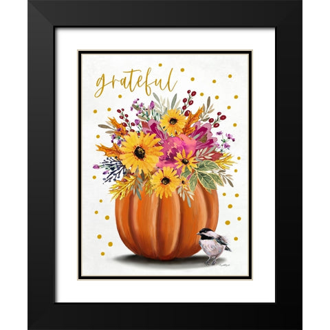 Grateful Black Modern Wood Framed Art Print with Double Matting by Tyndall, Elizabeth