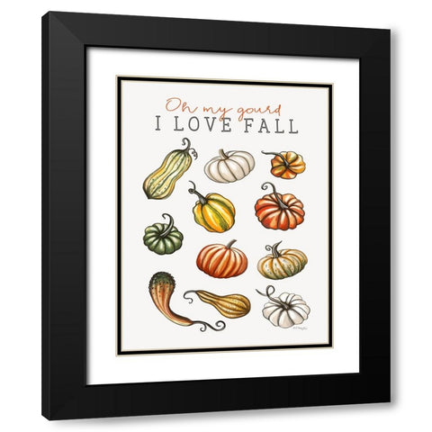 Oh My Gourd Black Modern Wood Framed Art Print with Double Matting by Tyndall, Elizabeth