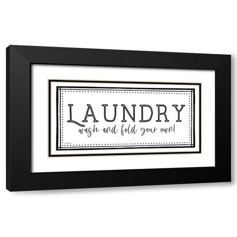 Laundry Black Modern Wood Framed Art Print with Double Matting by Tyndall, Elizabeth