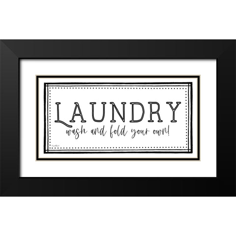 Laundry Black Modern Wood Framed Art Print with Double Matting by Tyndall, Elizabeth