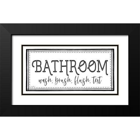 Bathroom Black Modern Wood Framed Art Print with Double Matting by Tyndall, Elizabeth