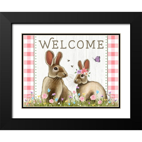 Welcome Black Modern Wood Framed Art Print with Double Matting by Tyndall, Elizabeth