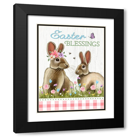 Easter Blessings Black Modern Wood Framed Art Print with Double Matting by Tyndall, Elizabeth