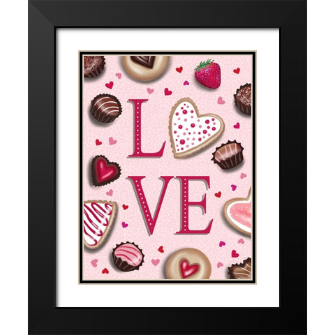 Love and Chocolate Black Modern Wood Framed Art Print with Double Matting by Tyndall, Elizabeth