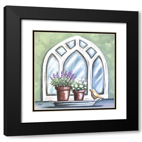 Window Planter Black Modern Wood Framed Art Print with Double Matting by Tyndall, Elizabeth