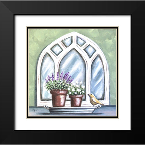 Window Planter Black Modern Wood Framed Art Print with Double Matting by Tyndall, Elizabeth