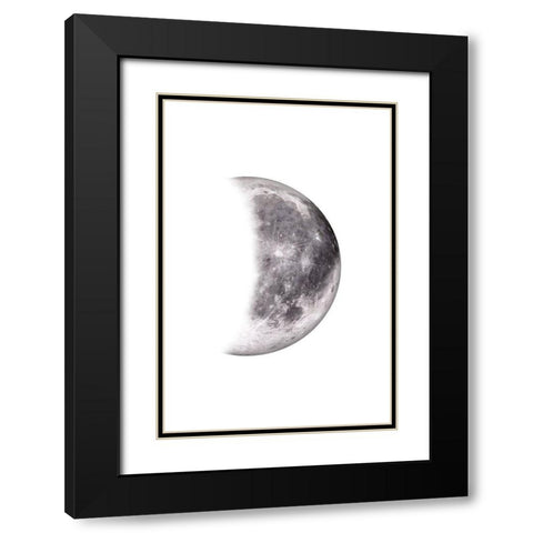 Moon Phases IV Black Modern Wood Framed Art Print with Double Matting by JJ Design House
