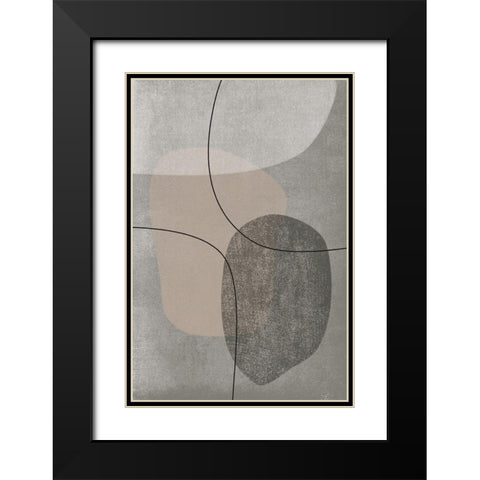 Contempo Black Modern Wood Framed Art Print with Double Matting by JJ Design House