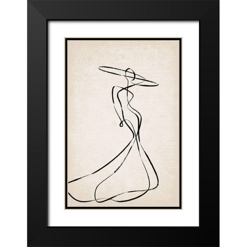 Couture Black Modern Wood Framed Art Print with Double Matting by JJ Design House