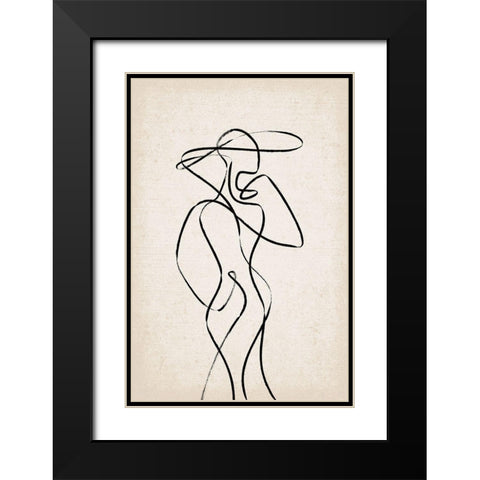 Couture III Black Modern Wood Framed Art Print with Double Matting by JJ Design House