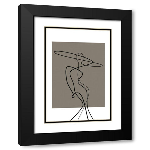 Femme Fashion Black Modern Wood Framed Art Print with Double Matting by JJ Design House