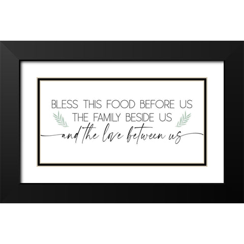 Bless This Family Black Modern Wood Framed Art Print with Double Matting by JJ Design House