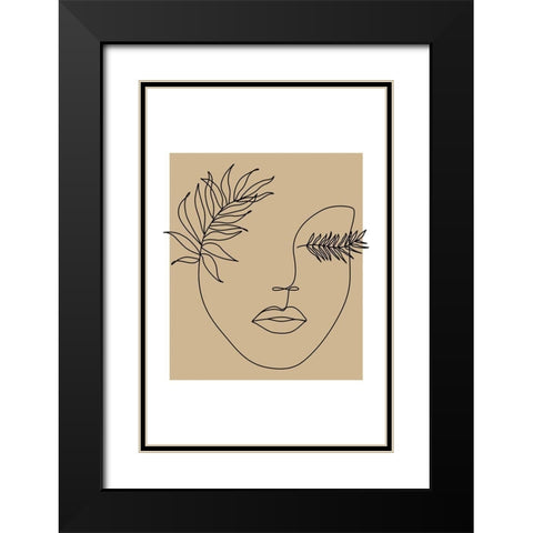 Face Plant II Black Modern Wood Framed Art Print with Double Matting by JJ Design House