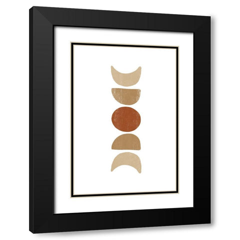Moonrise Black Modern Wood Framed Art Print with Double Matting by JJ Design House