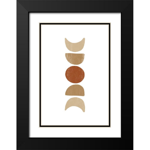 Moonrise Black Modern Wood Framed Art Print with Double Matting by JJ Design House