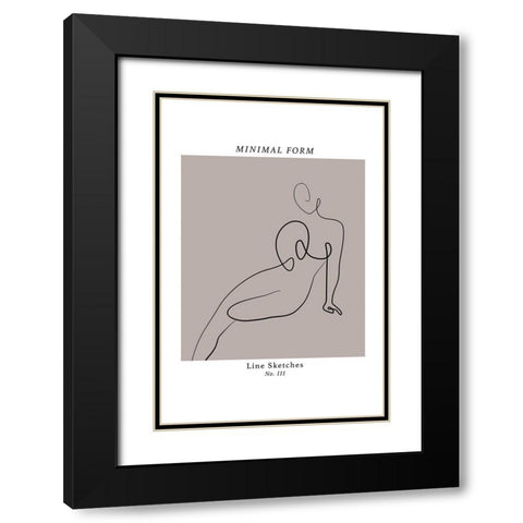 Figuratively III Black Modern Wood Framed Art Print with Double Matting by JJ Design House