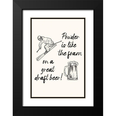 Powder Black Modern Wood Framed Art Print with Double Matting by JJ Design House