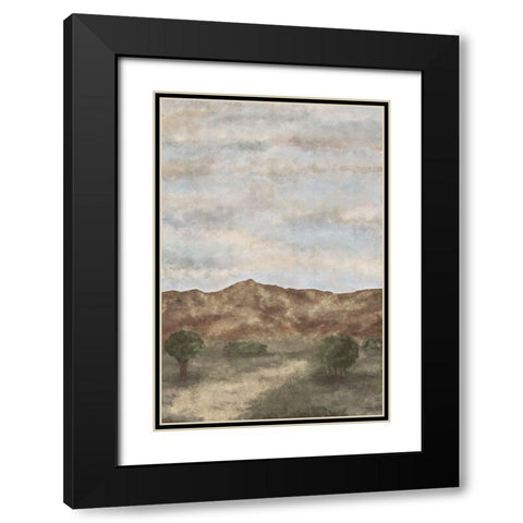 Neutral Warm Landscape Black Modern Wood Framed Art Print with Double Matting by JJ Design House