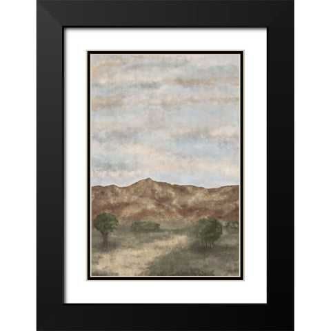 Neutral Warm Landscape Black Modern Wood Framed Art Print with Double Matting by JJ Design House
