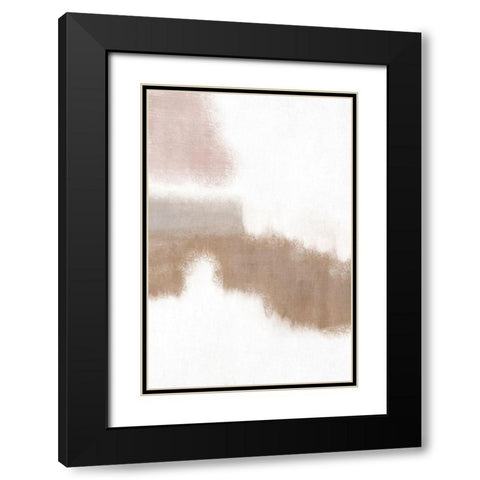 Abstract Neutral III Black Modern Wood Framed Art Print with Double Matting by JJ Design