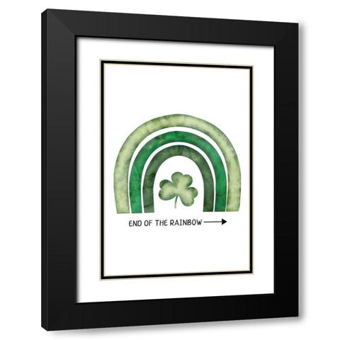 End of the Rainbow Black Modern Wood Framed Art Print with Double Matting by JJ Design