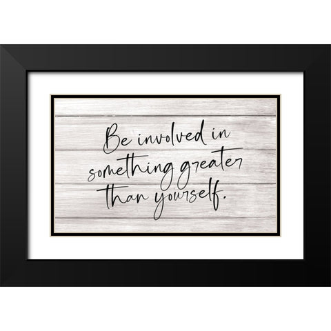 Something Greater Black Modern Wood Framed Art Print with Double Matting by JJ Design
