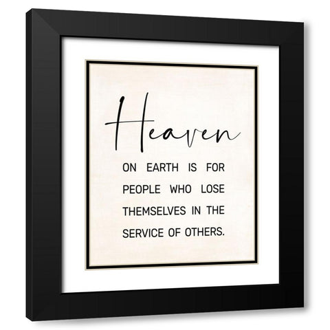 Heaven on Earth Black Modern Wood Framed Art Print with Double Matting by JJ Design