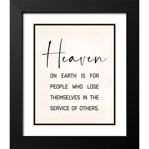 Heaven on Earth Black Modern Wood Framed Art Print with Double Matting by JJ Design