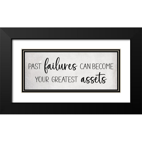 Past Failures Black Modern Wood Framed Art Print with Double Matting by JJ Design