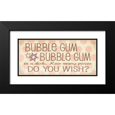 Bubble Gum Black Modern Wood Framed Art Print with Double Matting by Moulton, Jo
