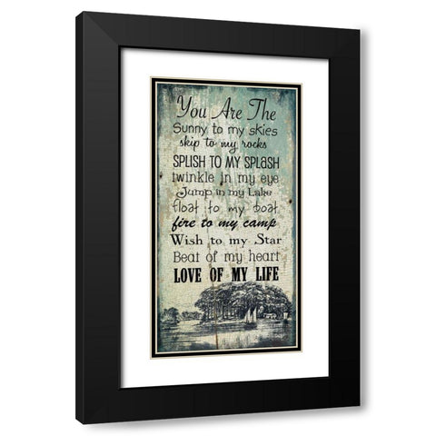 Lake and Love Black Modern Wood Framed Art Print with Double Matting by Moulton, Jo