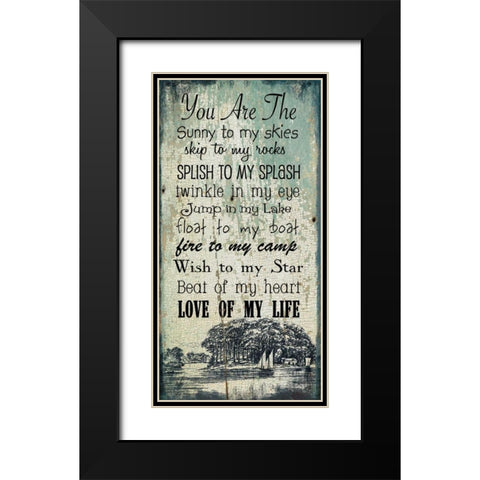 Lake and Love Black Modern Wood Framed Art Print with Double Matting by Moulton, Jo