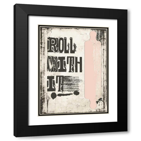 Roll With It Black Modern Wood Framed Art Print with Double Matting by Moulton, Jo
