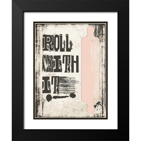 Roll With It Black Modern Wood Framed Art Print with Double Matting by Moulton, Jo