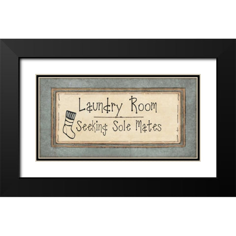 Sole Mates Black Modern Wood Framed Art Print with Double Matting by Moulton, Jo