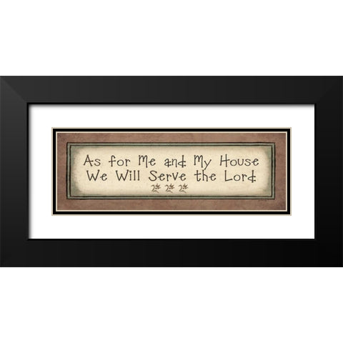 Serve the Lord Black Modern Wood Framed Art Print with Double Matting by Moulton, Jo