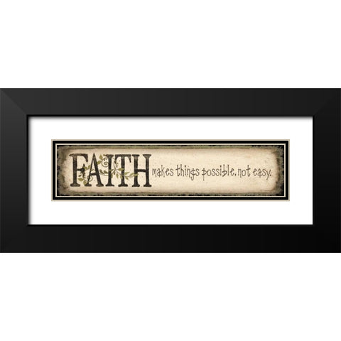 Faith Black Modern Wood Framed Art Print with Double Matting by Moulton, Jo