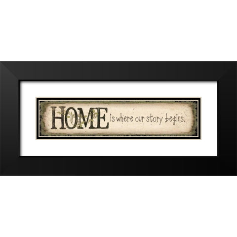 Home Black Modern Wood Framed Art Print with Double Matting by Moulton, Jo
