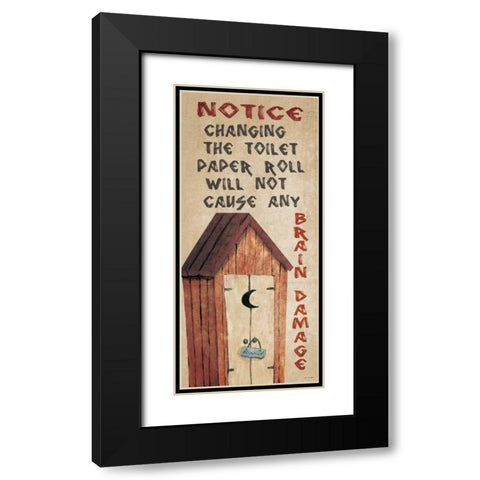 Brain Damage Black Modern Wood Framed Art Print with Double Matting by Moulton, Jo