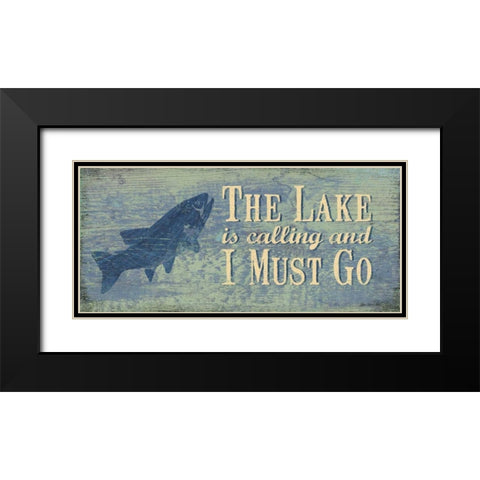 The Lake Black Modern Wood Framed Art Print with Double Matting by Moulton, Jo