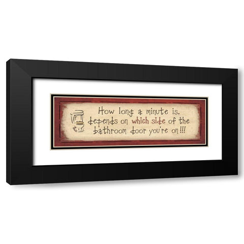 A Minute Black Modern Wood Framed Art Print with Double Matting by Moulton, Jo