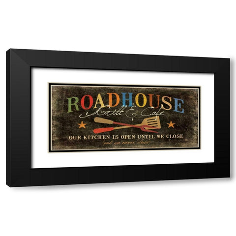 Roadhouse Black Modern Wood Framed Art Print with Double Matting by Moulton, Jo